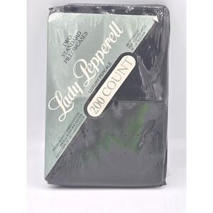 Vintage Lady Pepperell Luxury 200 Percale Pillowcases - Ebony - New Sealed